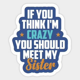 You think I’m crazy You haven’t met my Sister Sticker